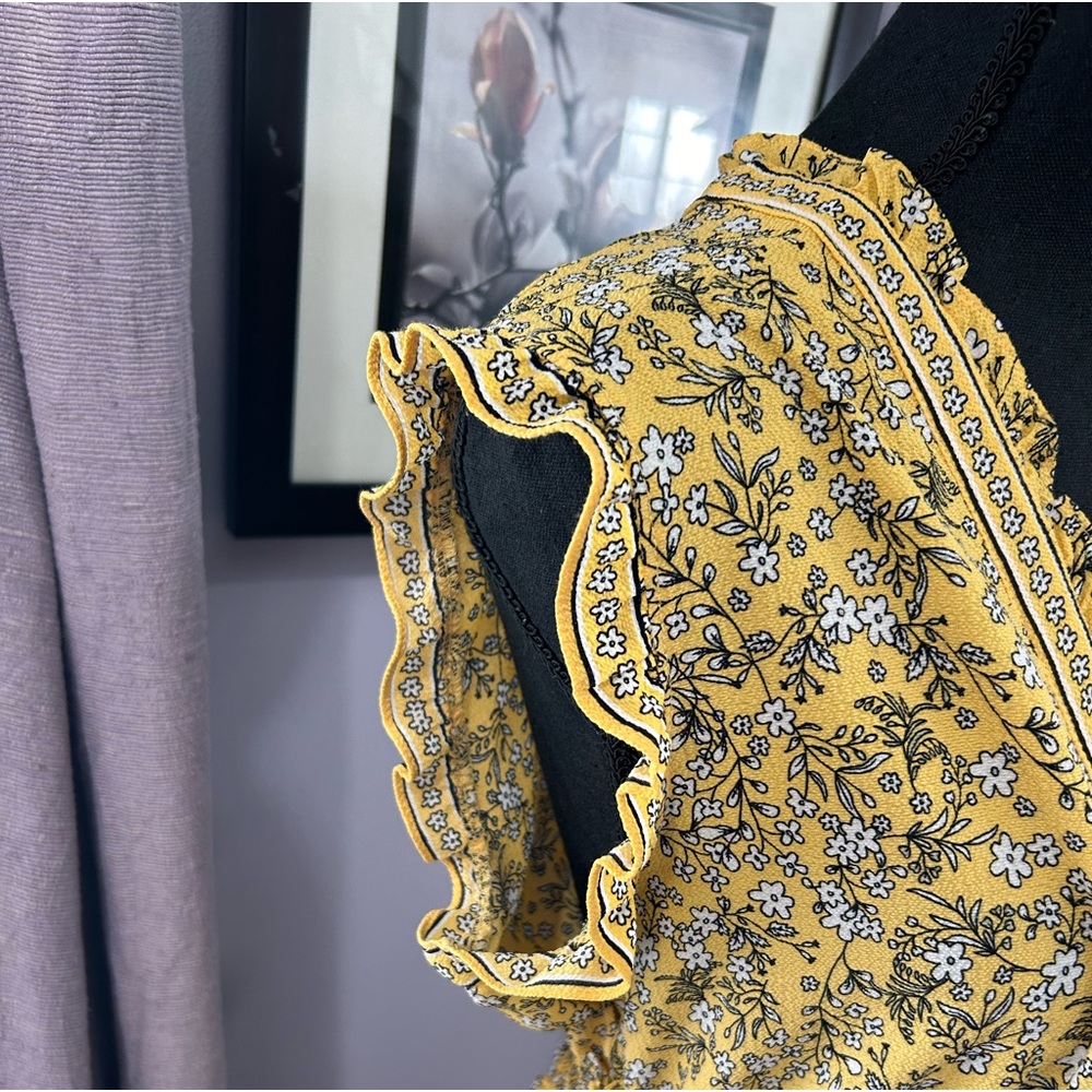 Max Studio Yellow Floral Maxi Dress - Picture 3 of 9